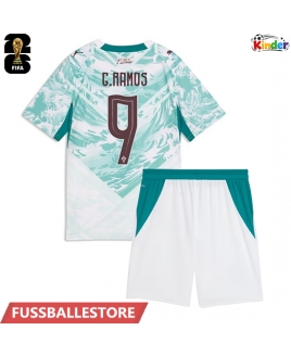Günstige Portugal Goncalo Ramos #9 Auswärts Trikotsatzt Kinder WM 2026 Kurzarm (+ Kurze Hosen)